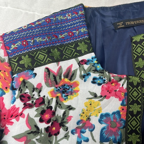 ‘Renata' Floral Embroidered Open Front Blazer - Picture 10 of 12